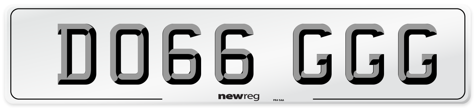 DO66 GGG Number Plate from New Reg